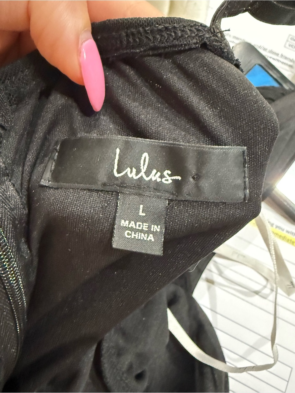 Lulu's Black Ruched Spaghetti-Strap Midi Dress - Picture 3 of 3